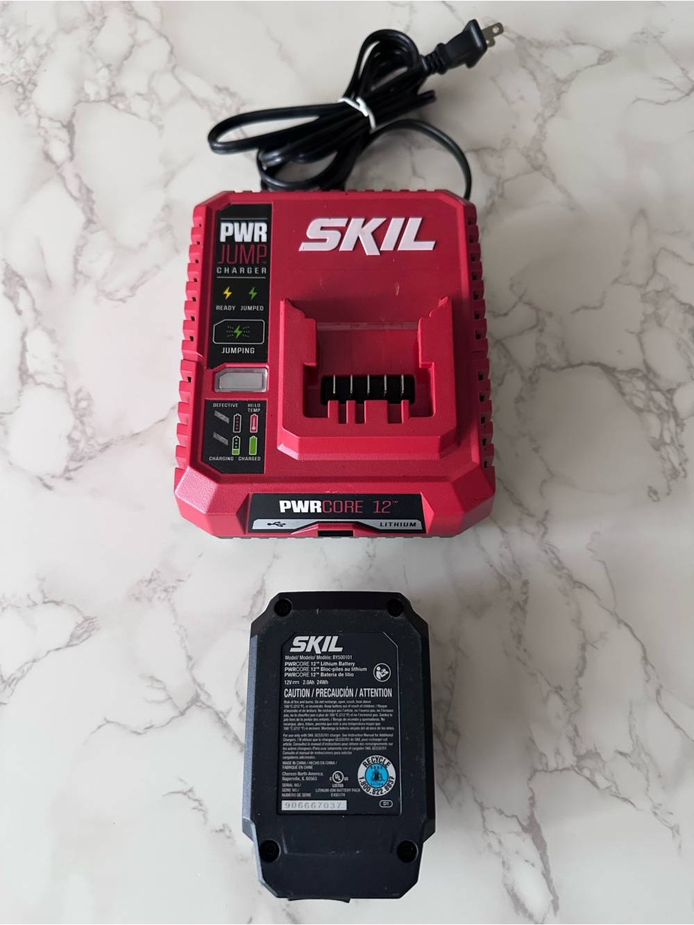 SKIL · PWRJUMP Charger & PWRCORE 12V Battery Model BY500101